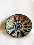 Rainbow Sun Spiral Pasta Bowl