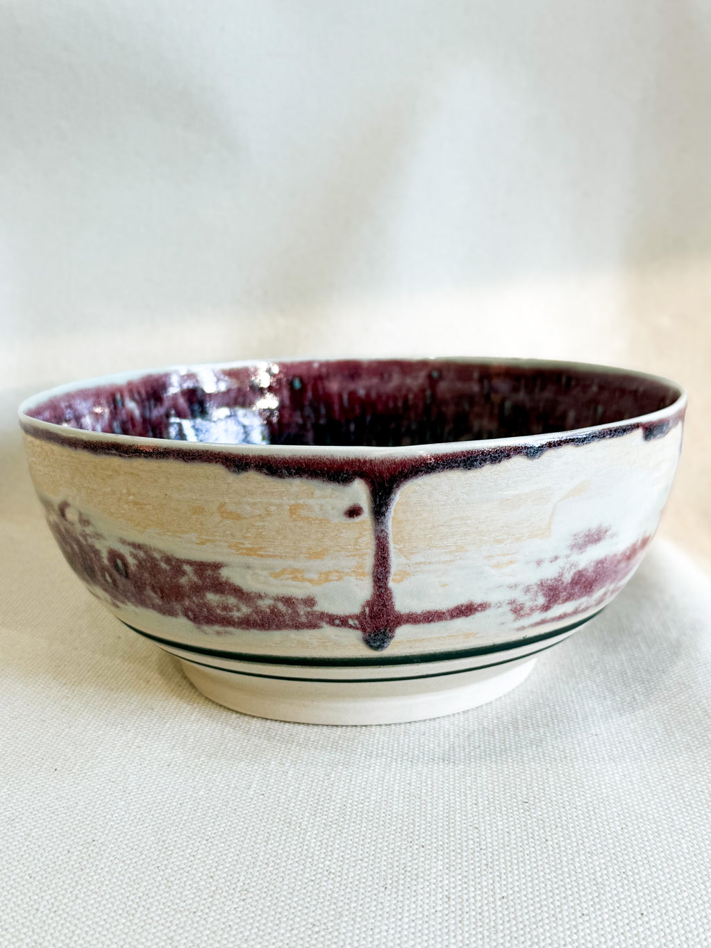 Oxblood Porcelain Fruit Bowl