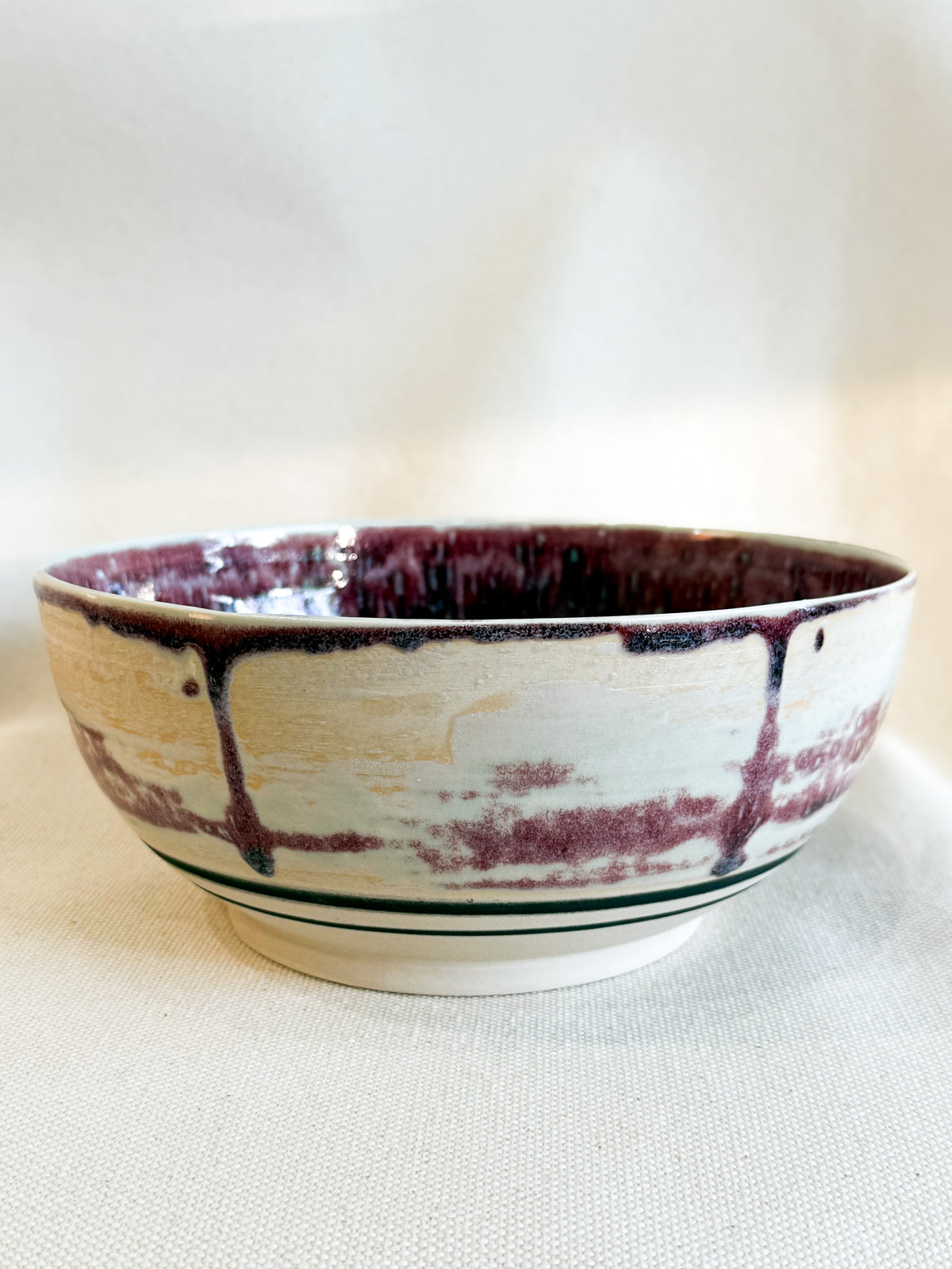 Oxblood Porcelain Fruit Bowl