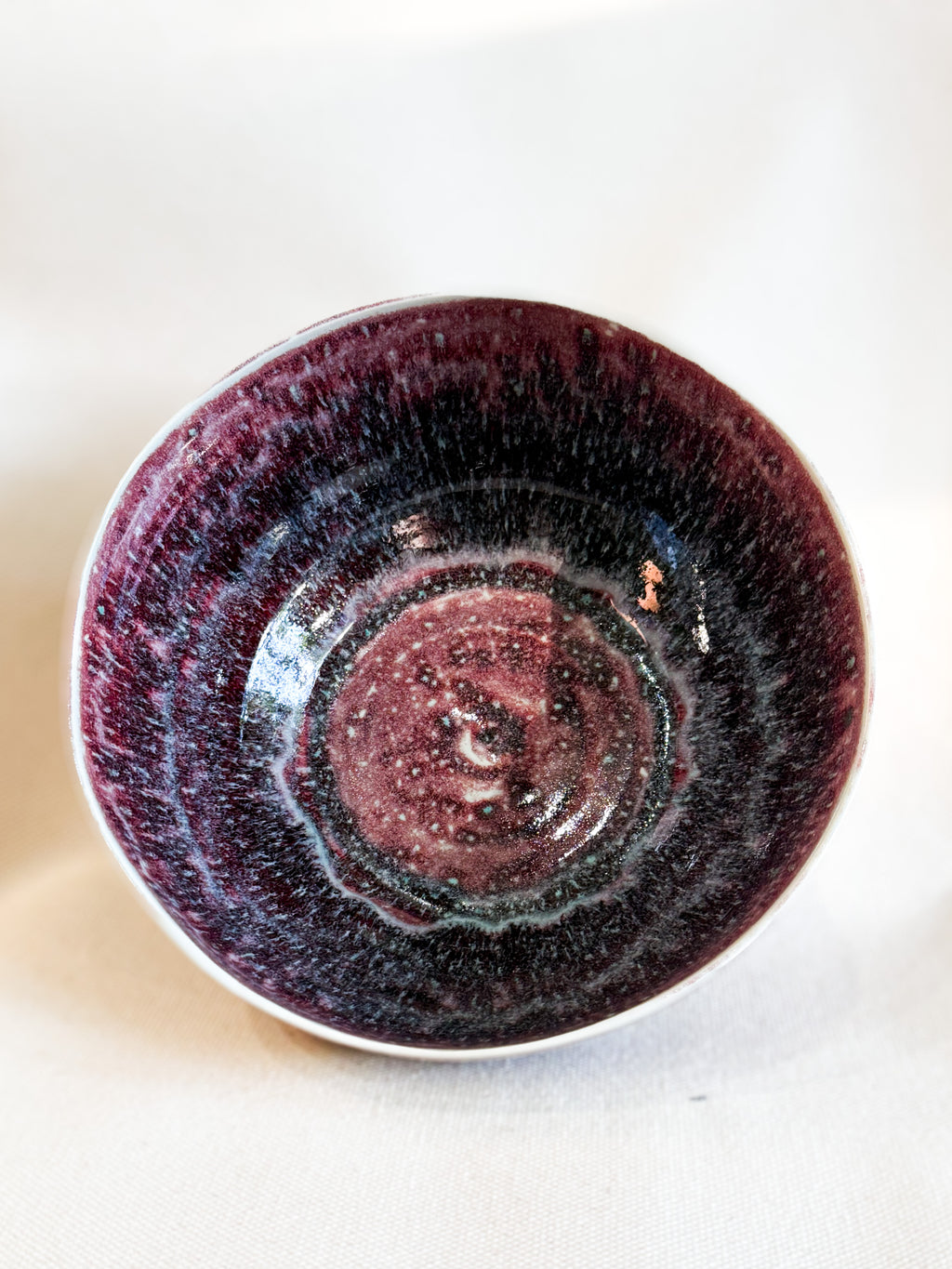 Oxblood Porcelain Fruit Bowl