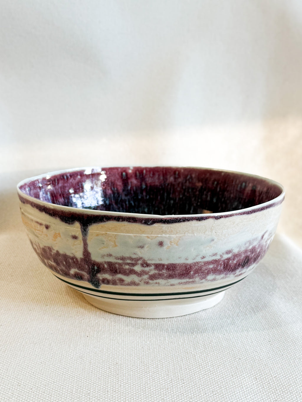 Oxblood Porcelain Fruit Bowl