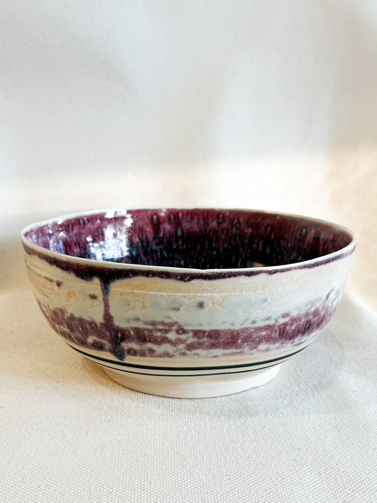 Oxblood Porcelain Fruit Bowl